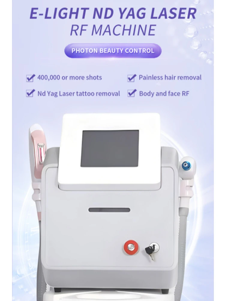 

professional 3 in 1 OPT IPL E-Light Nd Yag Laser Machine Fast Permanent Hair Removal Laser Tattoo Removal Skin Tightening