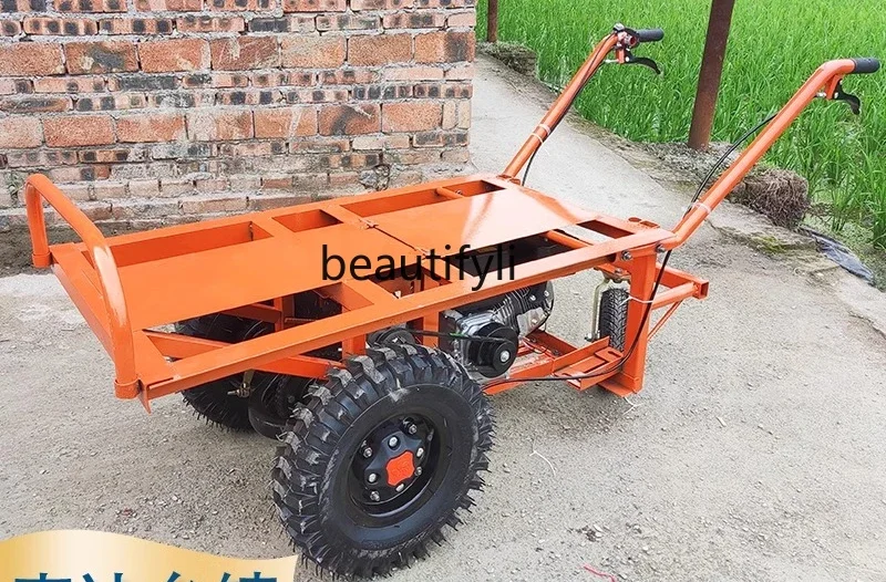 

A44 Agricultural transporter, gasoline engine, three-wheel hand push, diesel double-wheel flatbed truck, construction site truck