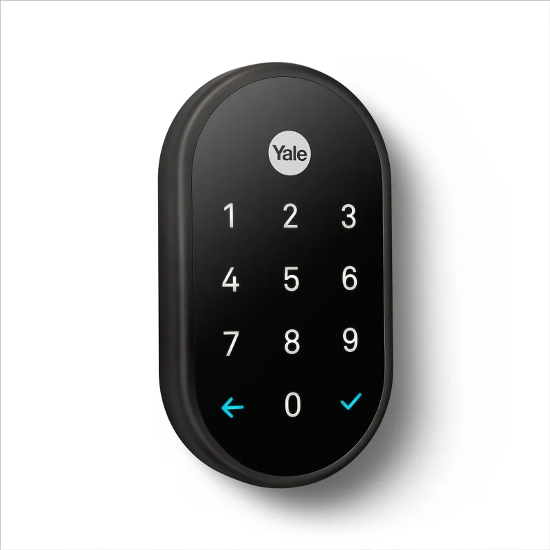 Imagem -02 - Entrada Keyless de Camurça Preta Google Nest x Yale Smart Lock Inviolável Teclado Deadbolt Porta da Frente