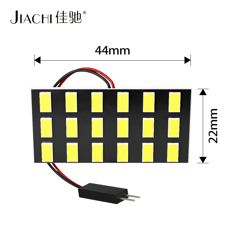 JIACHI 10PCS SMD Led Light T10 BA9S 12V 5630Chip 18SMD Dome Reading Bulbs Covered With 3 Adapters Auto Car Motorcycle Cool White