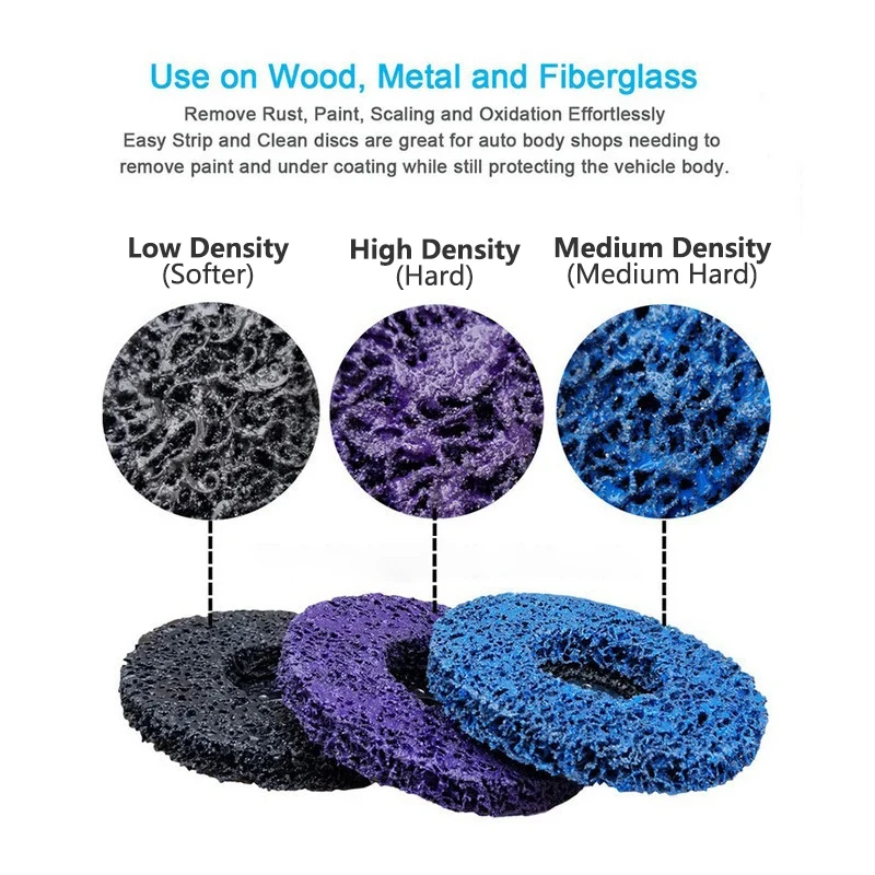 100mm/115mm/125mm Poly Strip Disc Durable Angle Grinder Accessories Rust Remover Abrasive Wheel Paint Clean Grinding Wheels