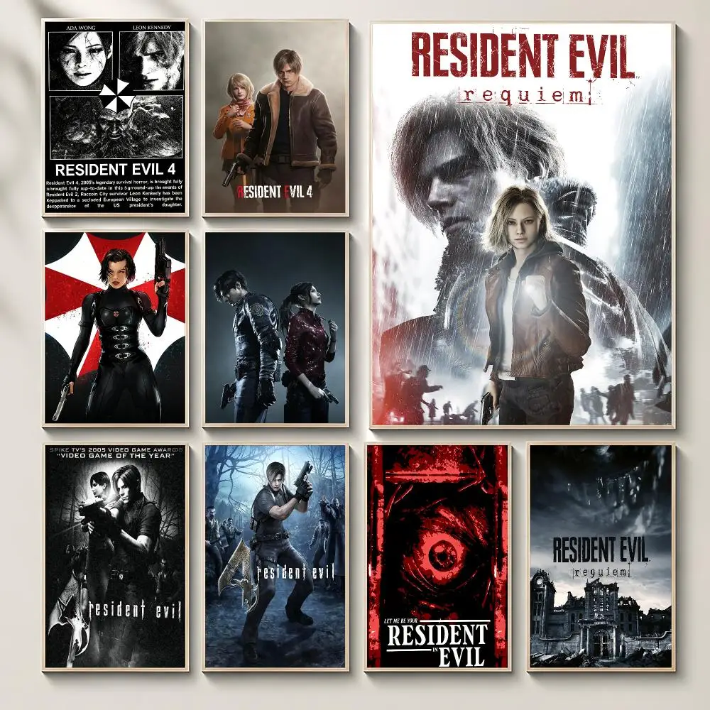 Game R-Resident E-Evil Poster Poster, Wall Decor Art Print, Abstract Wall Decor Art Print for Living Room