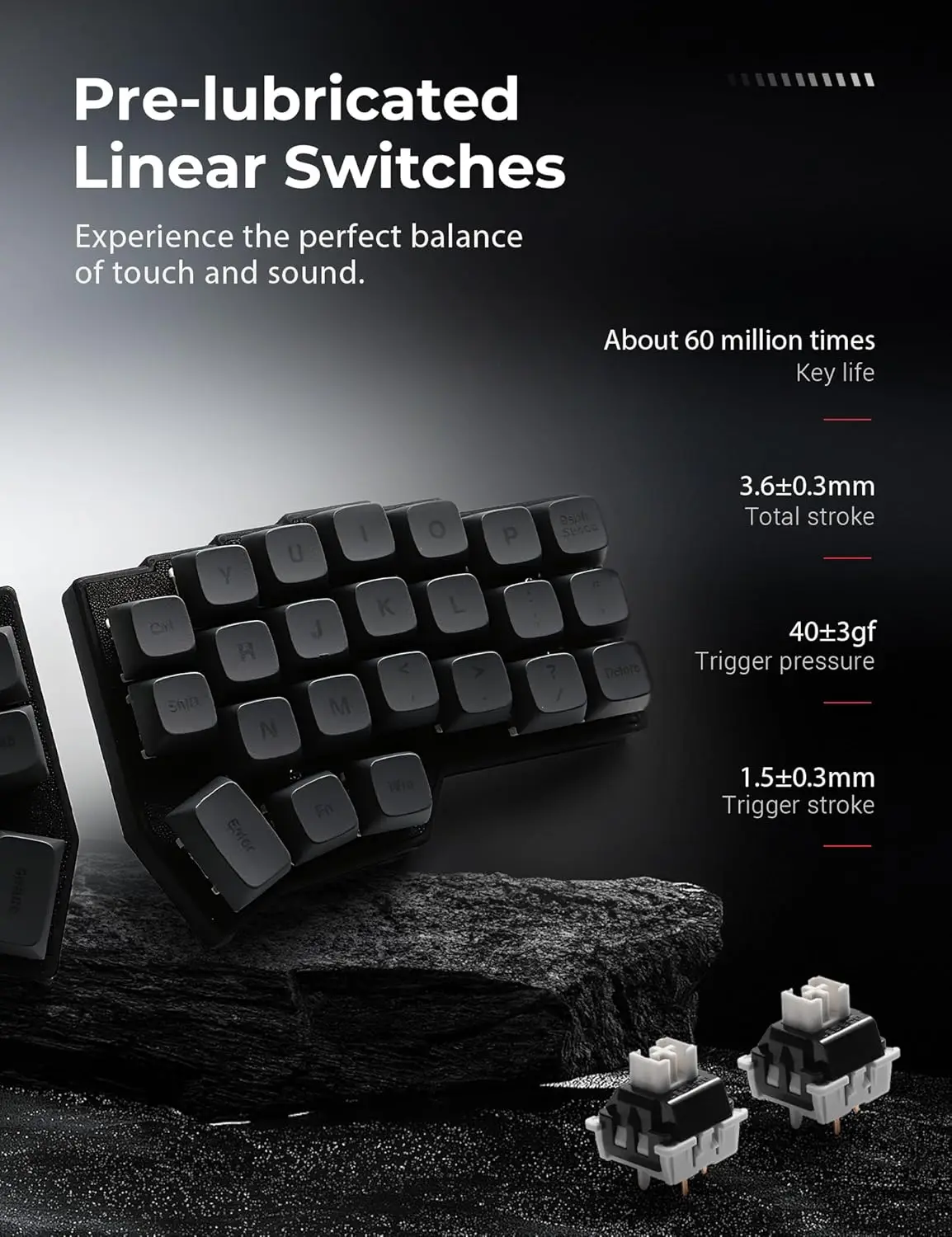 لوحة مفاتيح ميكانيكية سلكية مقسمة من CORNE V4.1 تخطيط 40% 3x6 مريح QMK/Vial Keymap لوحة مفاتيح ألعاب RGB 2.4G Dongle