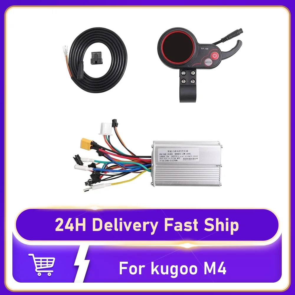 

Универсальный контроллер с ЖК-дисплеем TF-100 для электросамоката Kugoo M4 с кабелем, 20А 25А 48В, для бесщеточного синусоидального двигателя