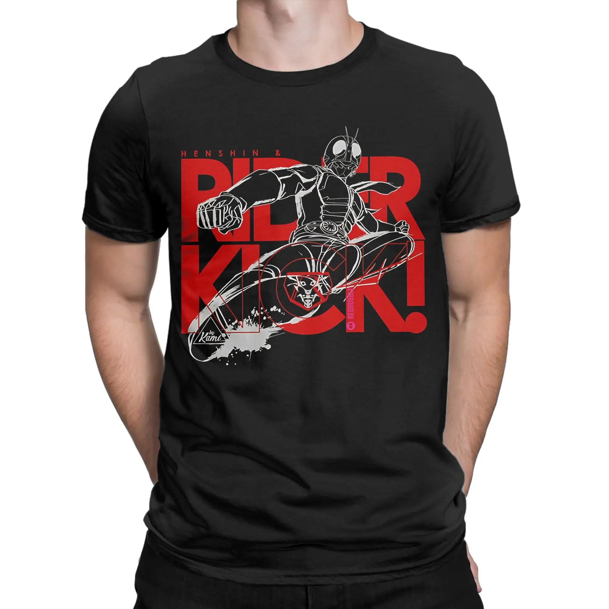 All Seasons Hen-Shin Rider Kick Kamen Rider T Shirt for Unisex Cotton Tee Shirt Short Sleeve Clothing