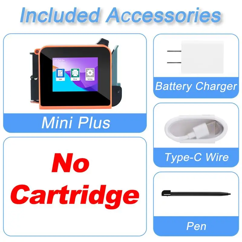 2025 Mini Handheld Inkjet Printer 12.7mm for QR Barcode Batch Date Number Logo Expiry Date Coding Machine 25 Languages