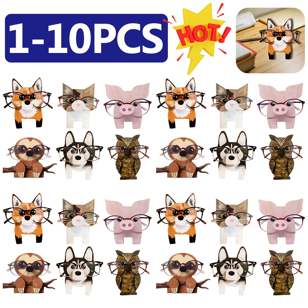 

Модный деревянный держатель для очков, креативная форма животного, глаза, подставка для очков, держатель для солнцезащитных очков, домашний офис, декор для рабочего стола