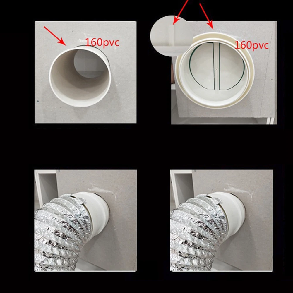 A09G-Kitchen Range Hoods วาล์วตรวจสอบสําหรับ 150/160/180 มม.ท่อ Double-Ended Anti กลิ่นตรวจสอบควบคุม air Outlet Fresh System-C