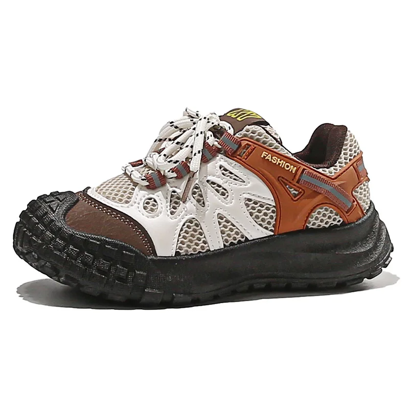 

2026 Trend Fashion Teenager Kid's Sneakers Anti-slippery Children's Sport Shoes PU Leather Waterproof Running Shoes For Boy Girl