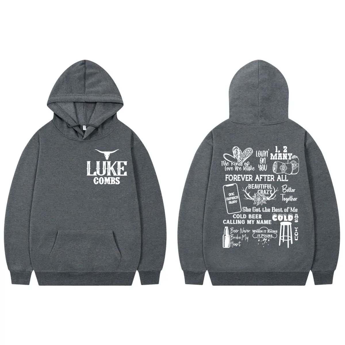 Country Singer Luke Combs Word Tour Hoodies Men Women Fashion Casual Long Sleeve Sweatshirts Hip Hop Vintage Oversized Pullovers