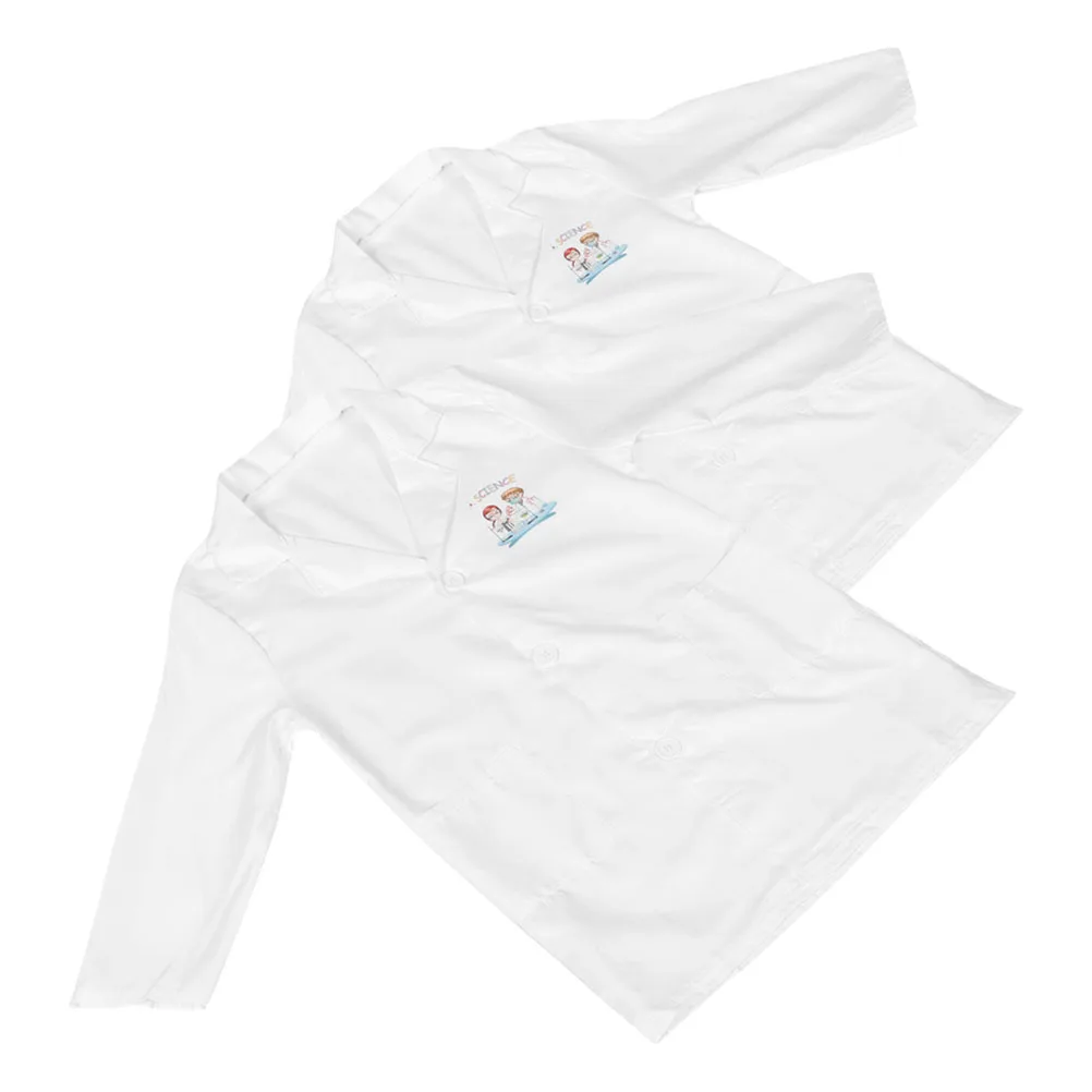 

2pcs Kids Scientist Costume Lab Coats Children Imaginative Play Comfortable Dress Up Science Toddler Boy Lab Coat White Custom