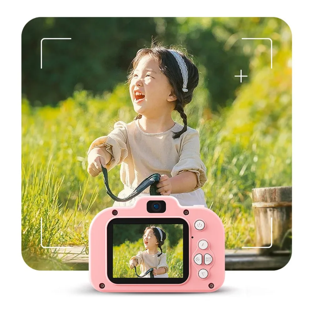 Kawaii Schermo HD Fotocamera per bambini Giocattolo Multifunzionale Cartoon Bambini Fotocamera digitale Videocamera Mini SLR portatile Foto digitale