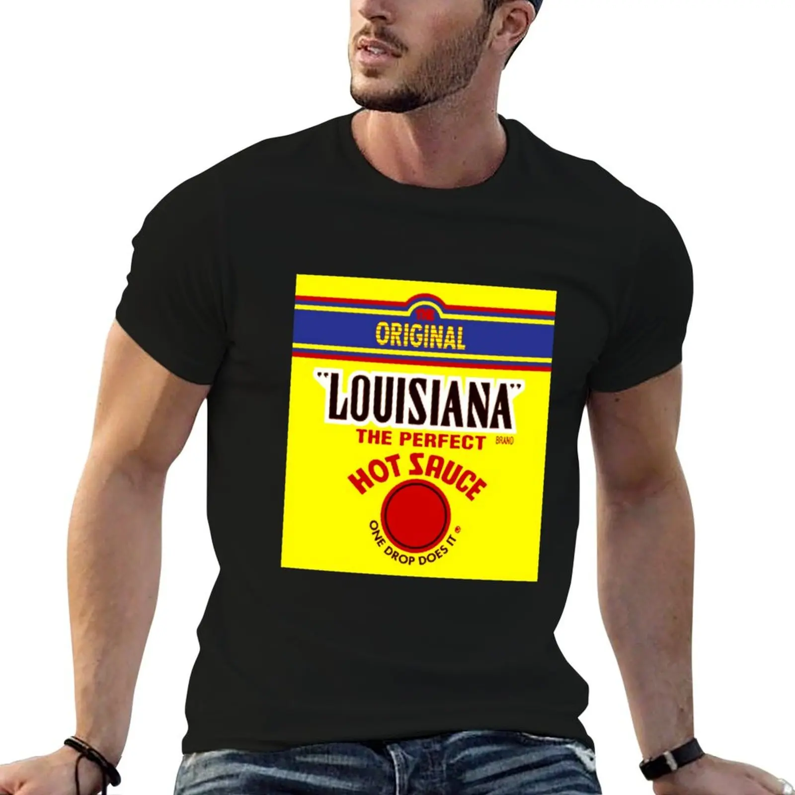 

fit Graphic Louisiana for quality high Hot Sauce shirts cotton shirts man slim T-Shirt t t