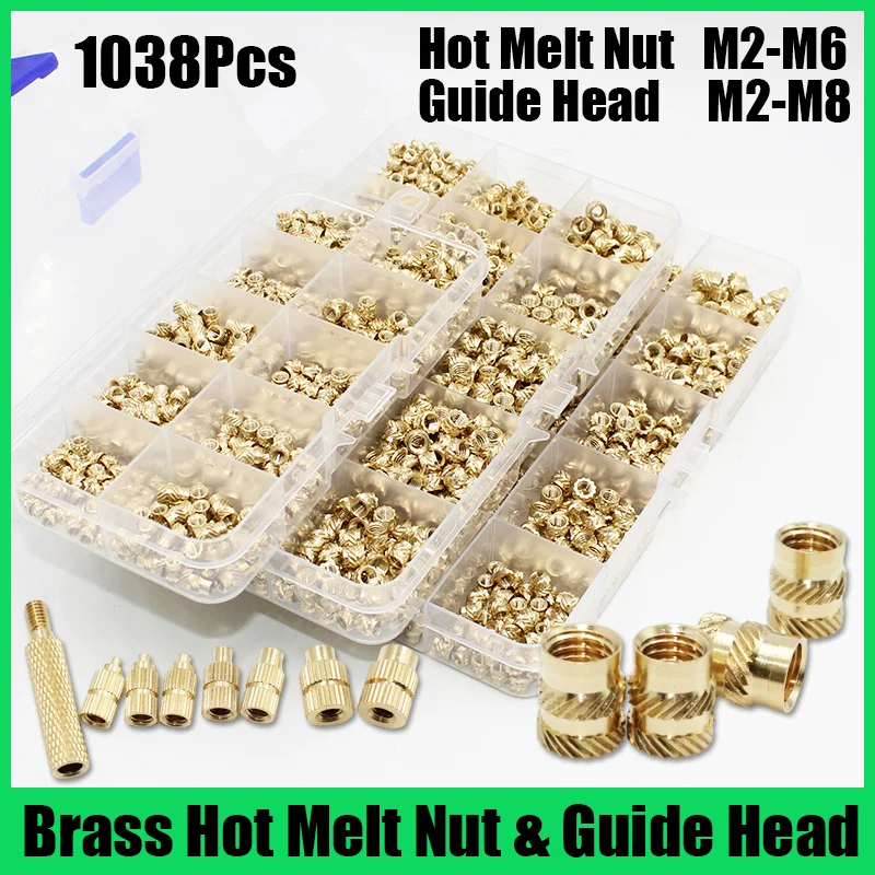 Heat Brass Insert Nut Iron Tip Heat Set Insert Tip Soldering Iron Tips M2 M2.5 M3 M4 M5 M6 Thread Embedded of 3D Printer Plastic