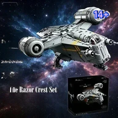 

Bandai Instant 75331 The Razor Crest Star Spacecraft 6187pcs UCS Building Blocks Festival Gifts compatible with LEGO bricks