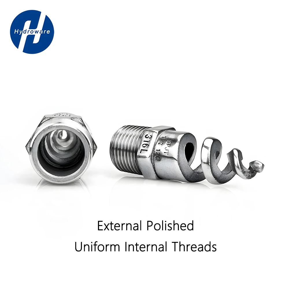 SPJT 304 316L SS Spiral Spray Nozzle 1/4\