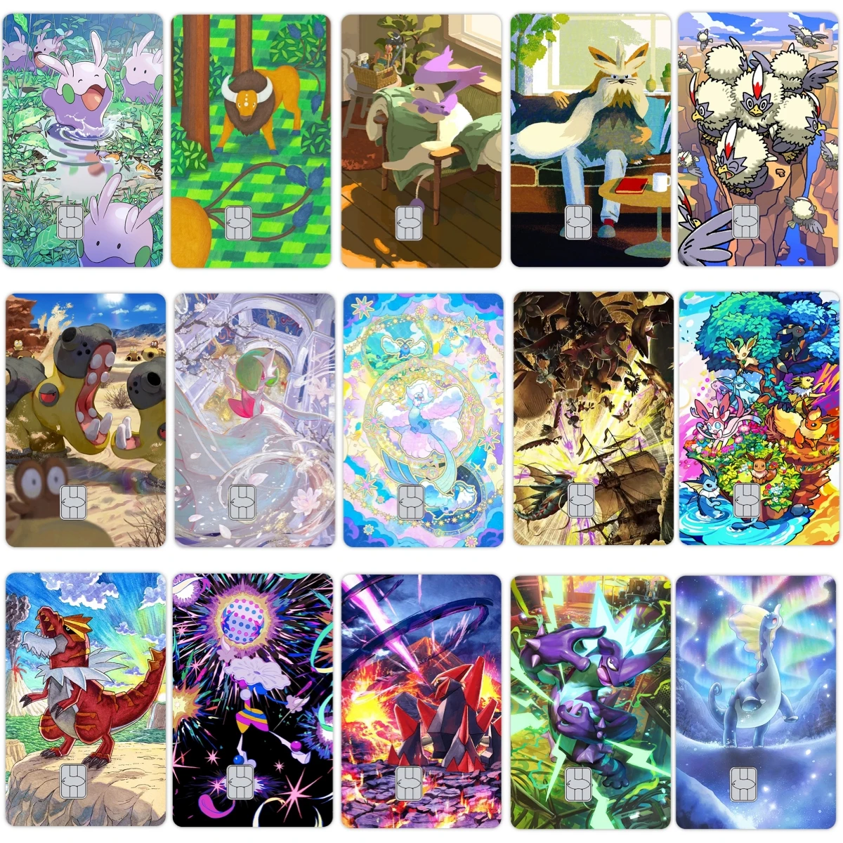 Gengar Mewtwo Charizard Cartoon Matte Film Skin Cover Stickers for Small Big No Chip Anime Kawaii Cute Protective Cover Decal