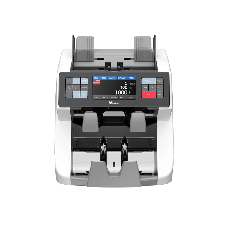 NX-950 Top Loading Dual CIS Multi-Currency Value Counter Mixed Denomination Bill Counter Money Counting Machine