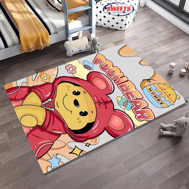 New Shelves! Classic Disney Winnie The Pooh Carpet, Living Room Bedroom Children's Room of Choice, Non-slip Machine Washable Mat #5