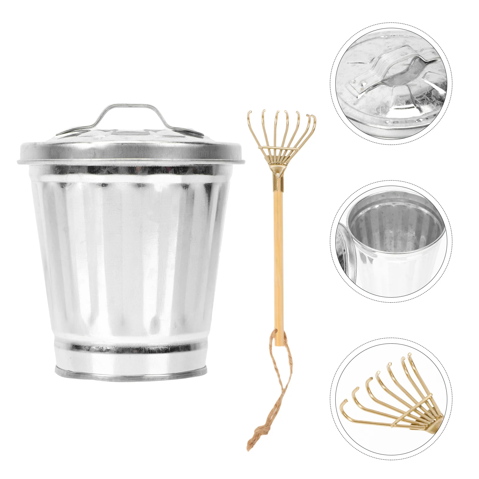 

Table Trash Can Small Garbage for Bedroom Trashcan Office Tabletop Waste Receptacle Desktop Decorative Bin