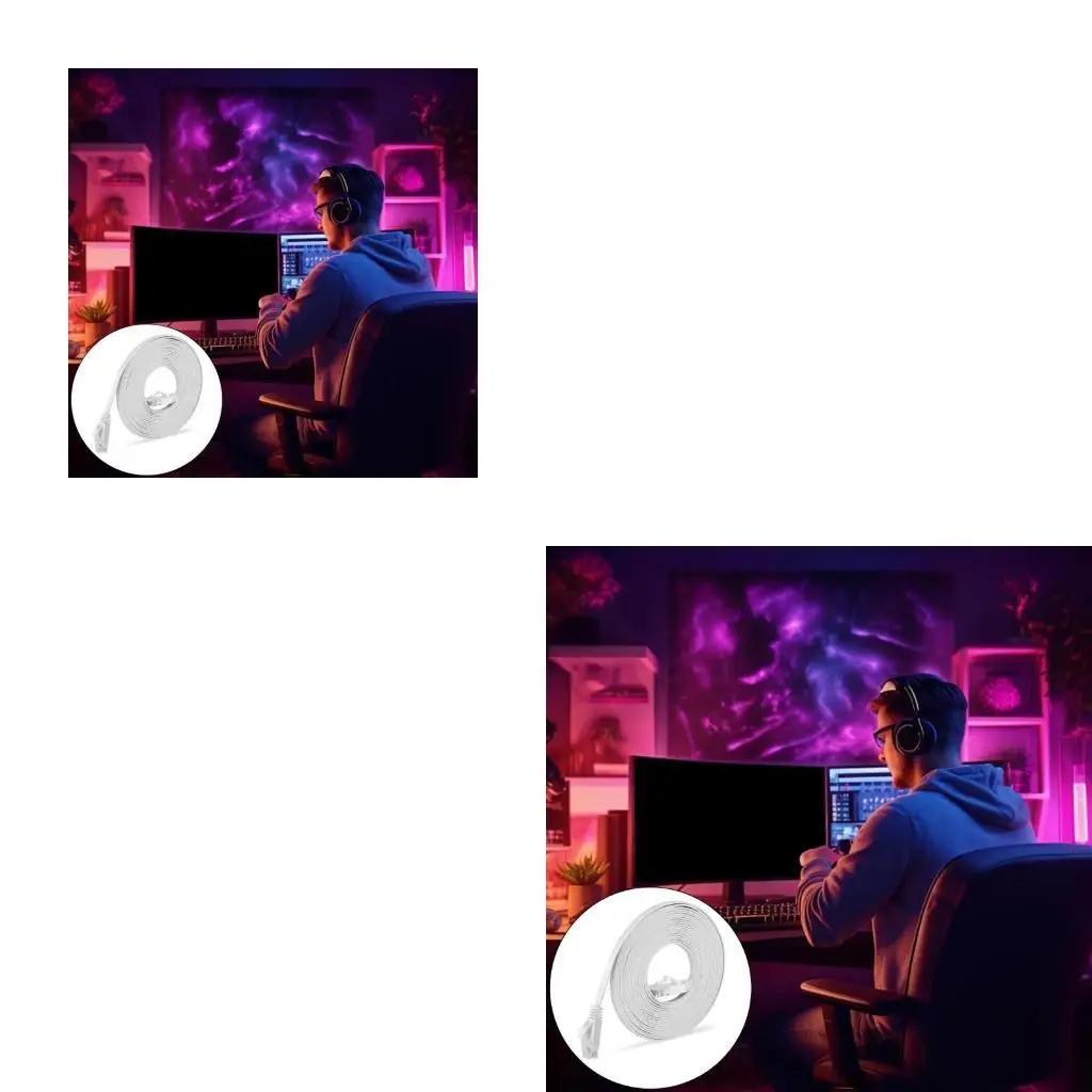 

652f Cat6 Ethernet Cable 15M плоский интернет -кабель RJ45 Networking Cable Заменить