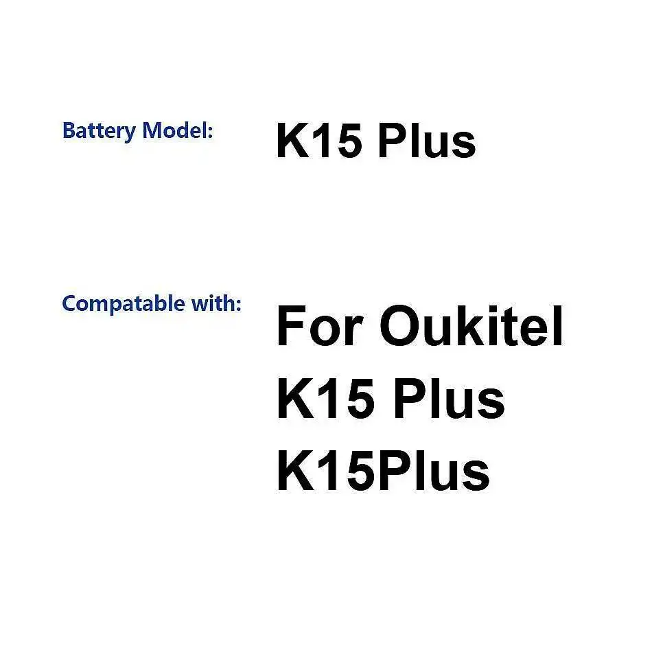 

Mobile Phone Battery Reliable Power For Oukitel K15 Plus 10000Mah
