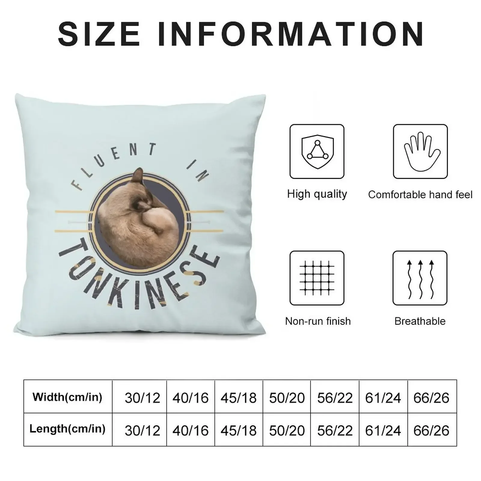 Fluent in Tonkinese curled up Throw Pillow Luxury Living Room Decorative Cushions Bed pillowcases Christmas Covers pillow