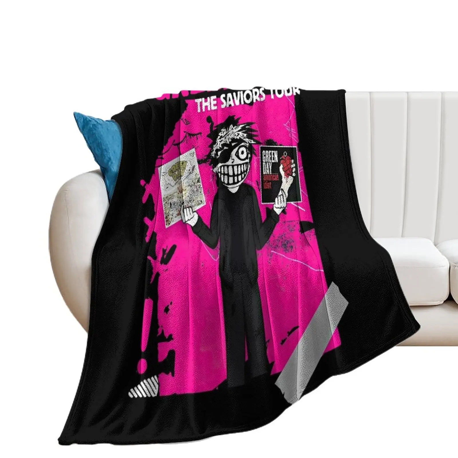 Green Day Tour Throw Blanket Sleeping Bag Travel Blankets