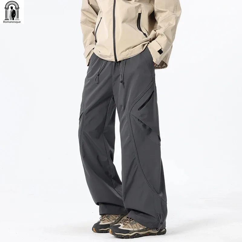 

Новые летние мужские модные брюки-парашюты, 4 цвета в наличии, свободный крой, легкие, быстросохнущие, для активного отдыха и повседневной носки