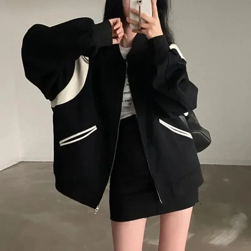 VIPOL Korean Fashion Streetwear Winter Zip Up Hoodie Women Harajuku Coat Y2K Vintage Sweatshirts Jackets Oversized Kpop Clothes