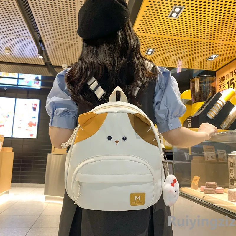 

Japanese Cute Cartoon Kitten Backpack Girl Primary School Student Schoolbag Fresh All-Matching Travel Spring Outing Small Backpa