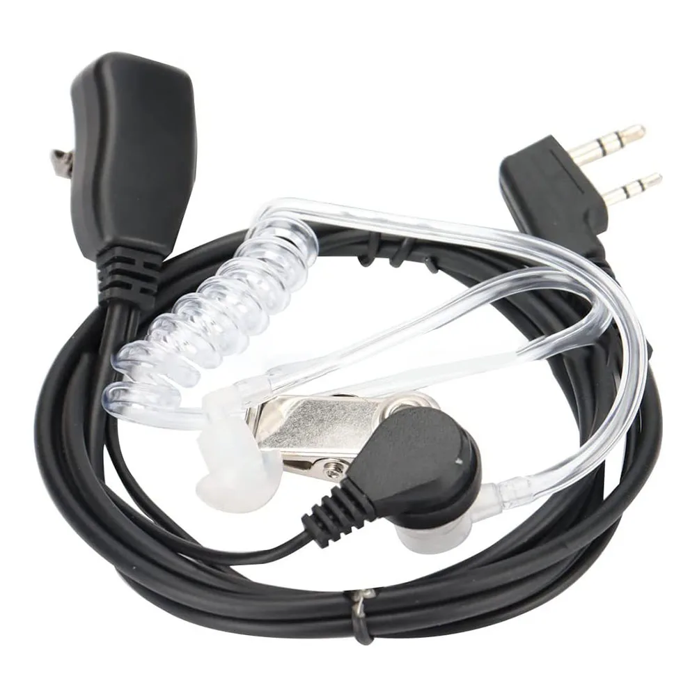 1pc 2-pin PTT Microphone Headset K-type Walkie-talkie Air Duct Headset For Clear Reliable Audio Transmission Walkie-Talkie Parts