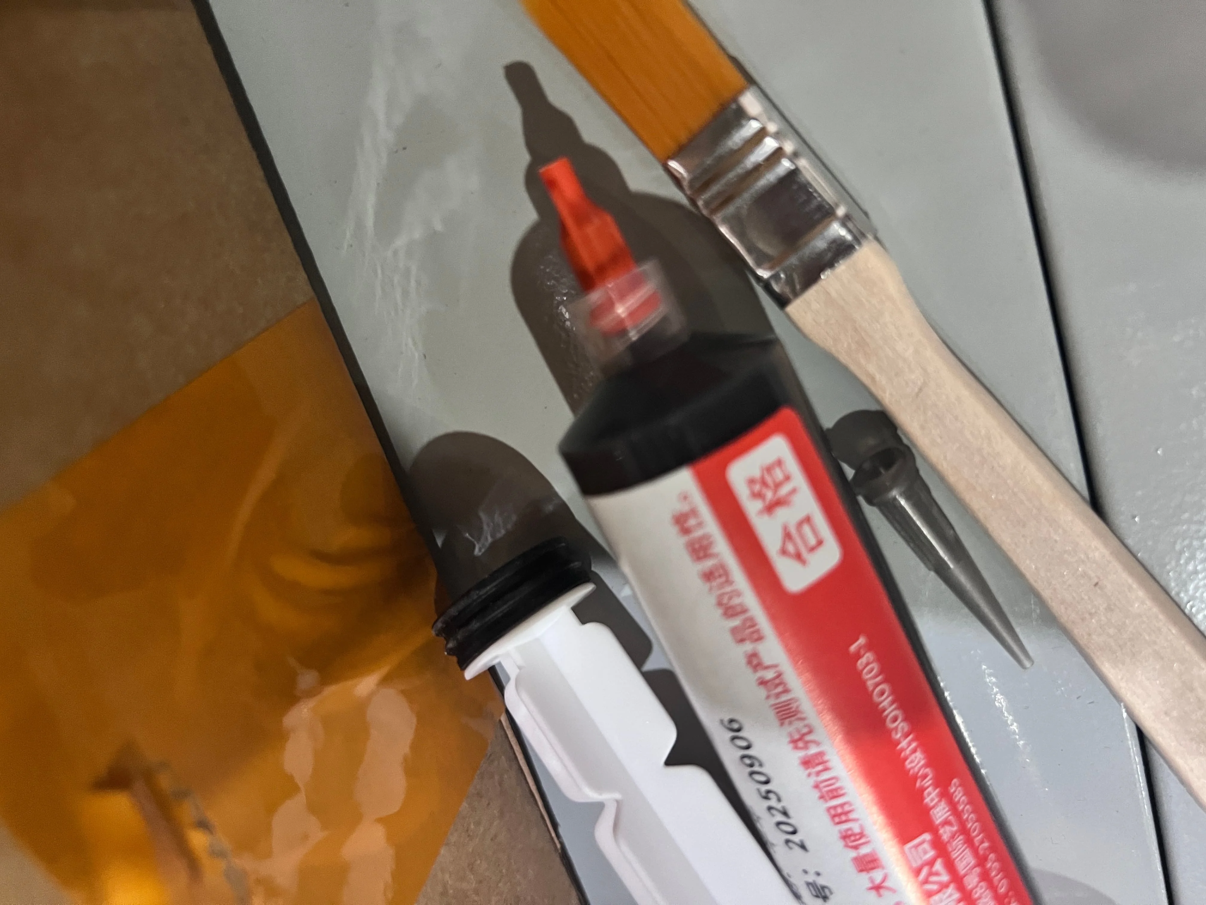 

1Set Speaker audio repair repair glue foam paper tray rubber edge cloth black electronic seal speaker repair glue 30ml