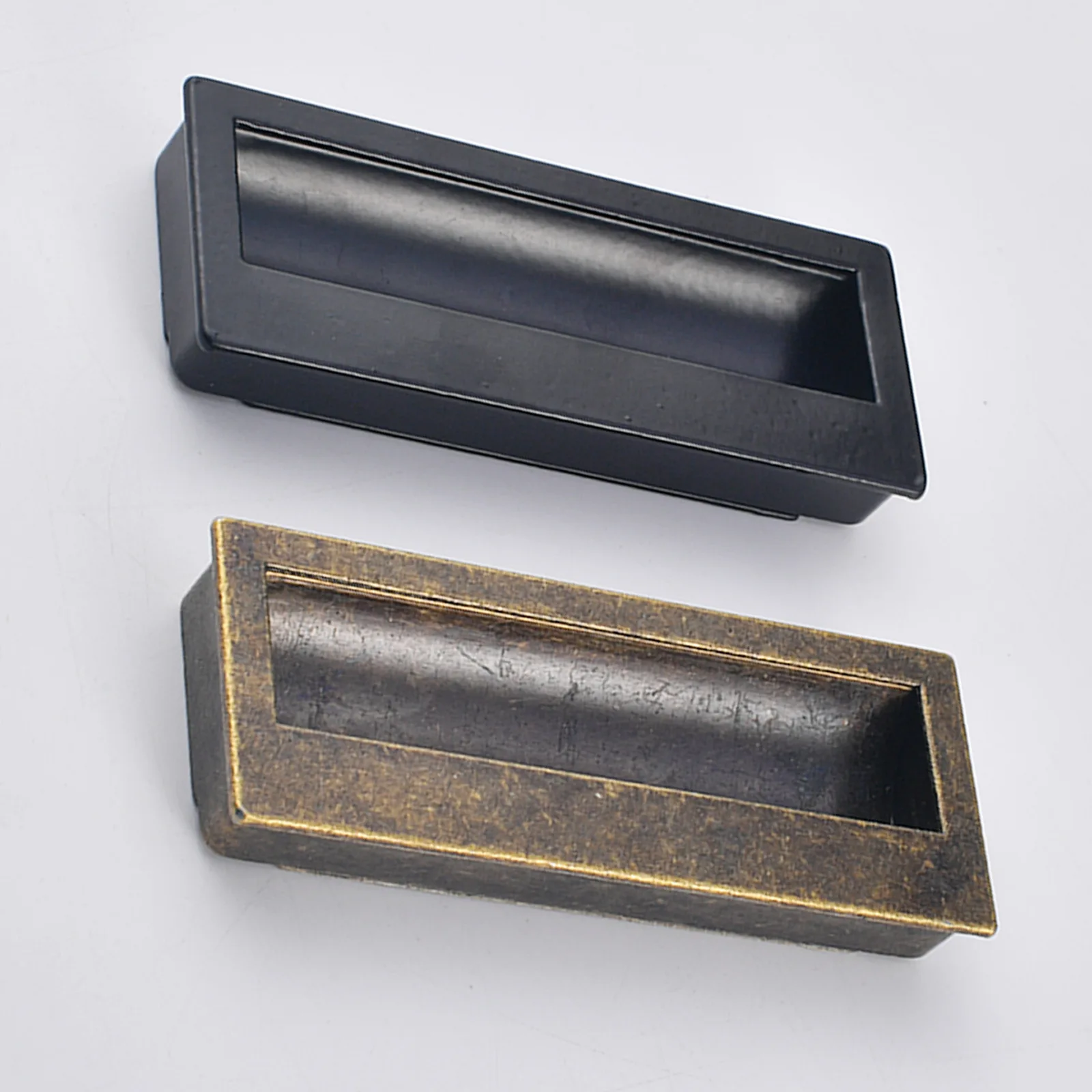 Antique drawer medicine cabinet cabinet Chinese zinc alloy square handle combination with bronze zinc alloy handle inside