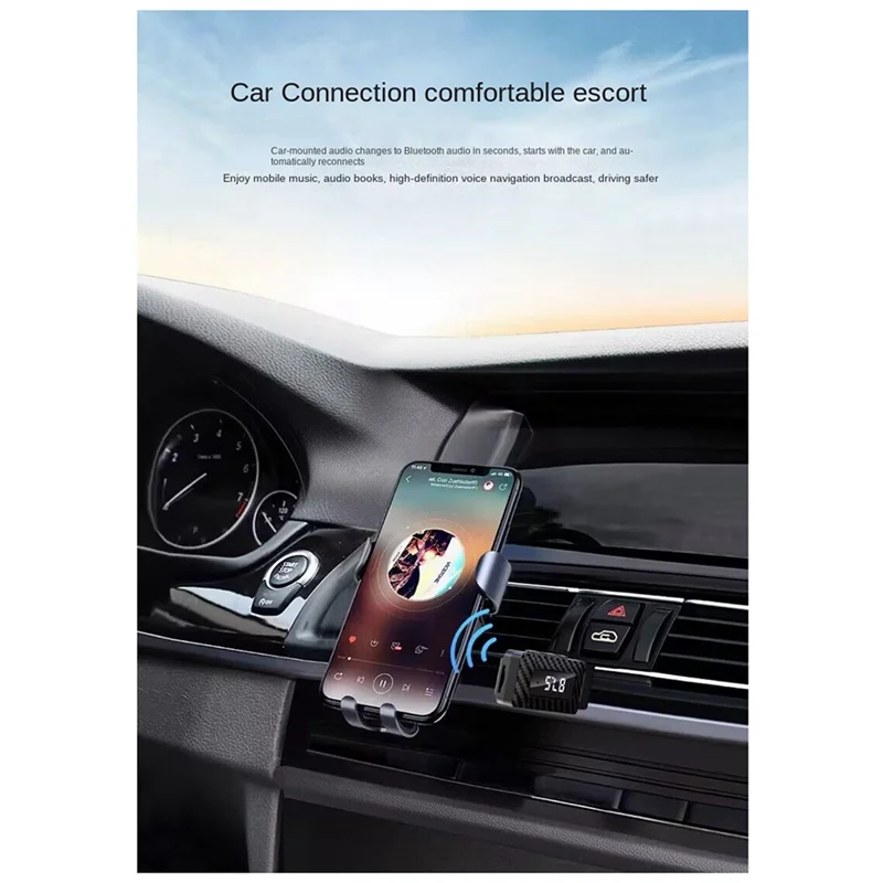 A10R USB Bluetooth Adaptador de Áudio Receptor Bluetooth Receptor Sem Fio Carro Bluetooth 5.0FM Transmissor Durável
