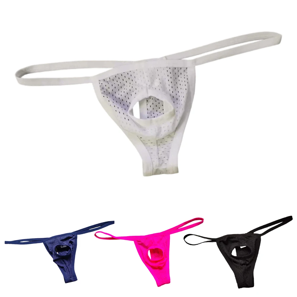 

Low Waist Pantie Men Thong Brand New Condition Classic Theme Elastic Material G-String Style For Nightwear For Everyday Wear