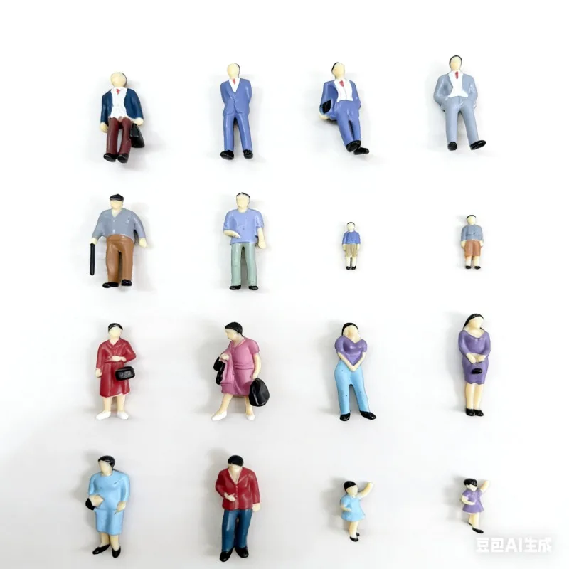 

14Pcs1:42Miniature Figure Model Set 7 Male 7 Female Sand Table Model Material Micro Landscape Scene Layout DIY Diorama Accessory