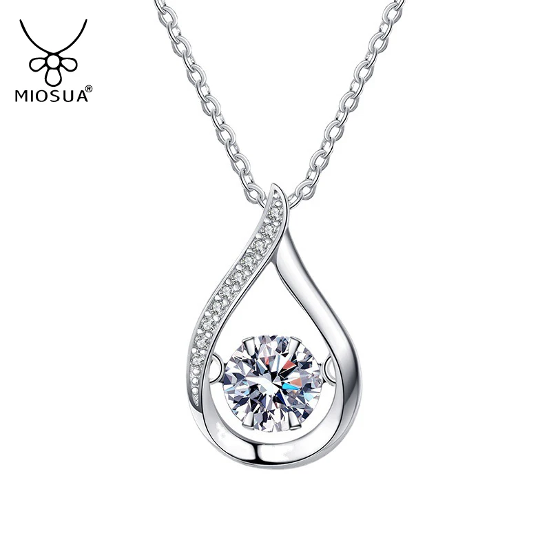 

1ct D Color Moissanite Diamond Top Quality S925 Sterling Silver Plated Pendant Necklace Fine Jewelry Gifts Wholesale for Woman