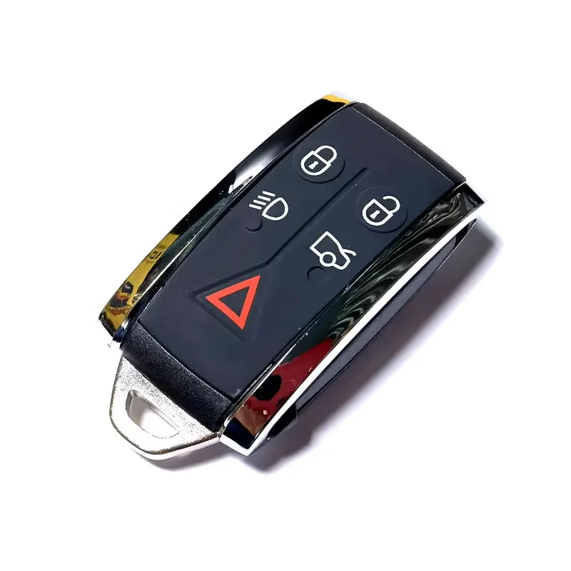 Keyless Entry Smart Remote Key Shell Case For Jaguar XF XK XKR 5 Button With Insert Uncut Blade Car Alarm Housing Fob Key Cover