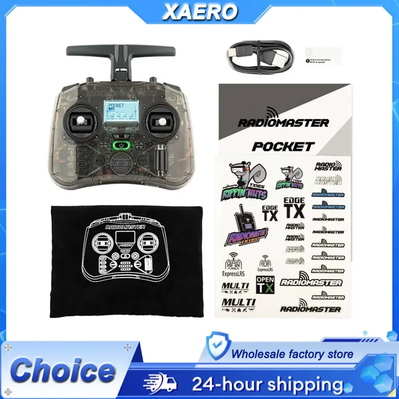 Radiomaster Pocket ELRS Radio - Compact & Beginner Friendly OpenTX/EdgeTX Controller for FPV Drone & RC Airplane