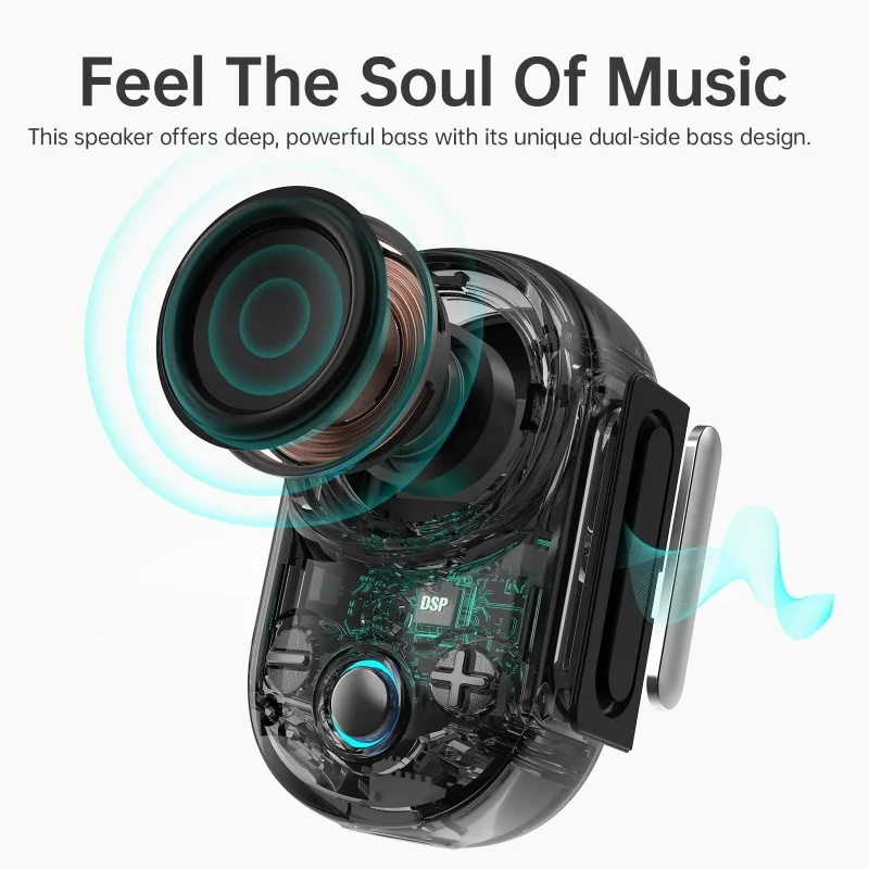 디붐 이투어-S 휴대용 블루투스 스피커 IP67 방수 착용형 캠핑 야외 스포츠 소형 스피커 내장 스트랩 클립형 선물