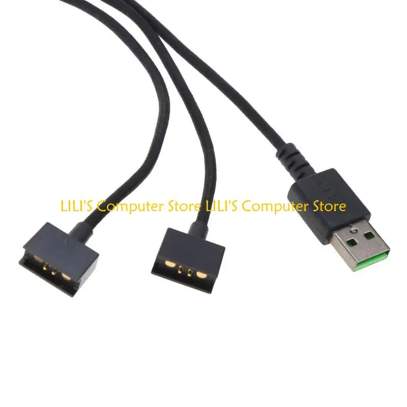 Cable carga USB nylon trenza reemplazo 60 A52B para Anzu para gafas inteligentes
