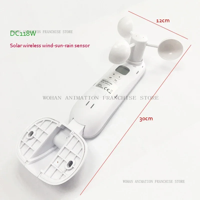 

Solar Wireless Wind and Rain Sensor for Awning and Shutter, DC 118W, 433MHz, 1Pc