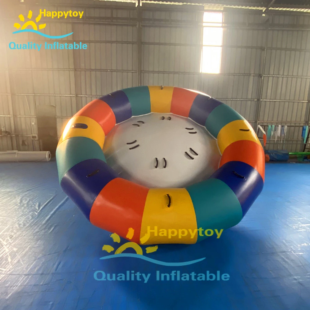 Inflatable Rolling Donut Motor Boat Fly Spinner Water Disco Boat For Towing