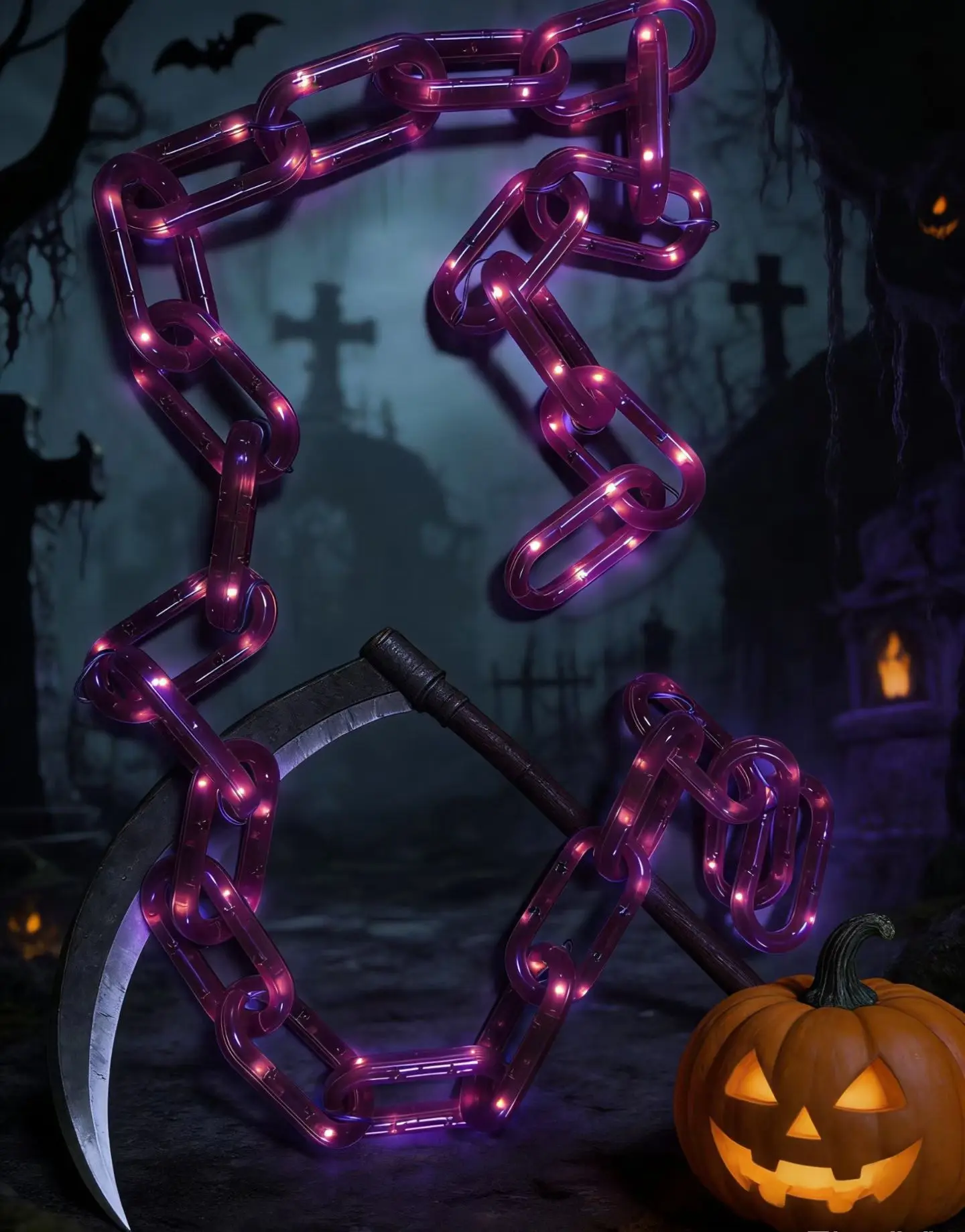 Halloween LED Chain Colorful String Lights, Waterproof Battery Box Style for Party Atmosphere Decoration