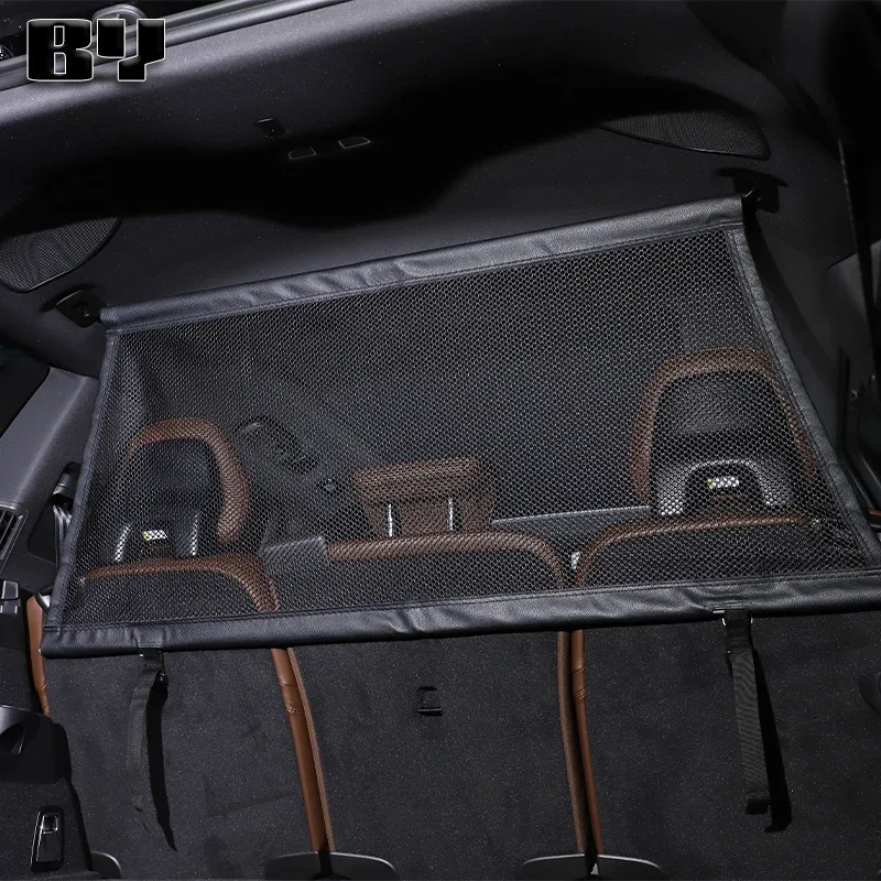 For Volvo XC90 2015-2024 Black Car Trunk Safety Isolation Pet Fence Protective Net Car Accessories