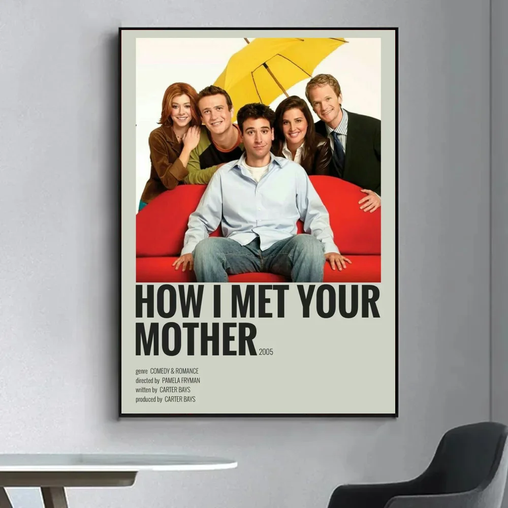 1 قطعة كيف قابلت والدتك ملصق فني ذاتي اللصق مقاوم للماء ورقة ملصق مقهى بار غرفة جدار ديكور