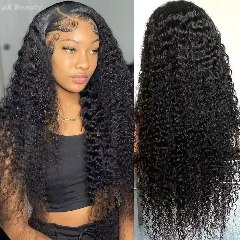 

Парик с прозрачной кружевной основой 13x6, плотность 200, с эффектом водной волны, и парик с кружевной основой 13x4, с глубокими волнистыми кудрями, из малайзийских натуральных волос, для женщин