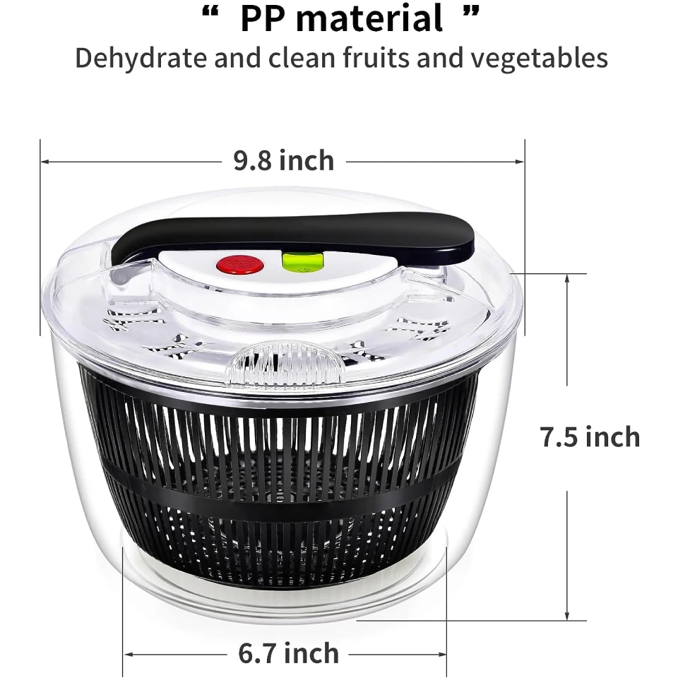 Manual Vegetable Dehydrator for Kitchen, Vegetable Washing and Drainage Basket, Salad Washing Basin