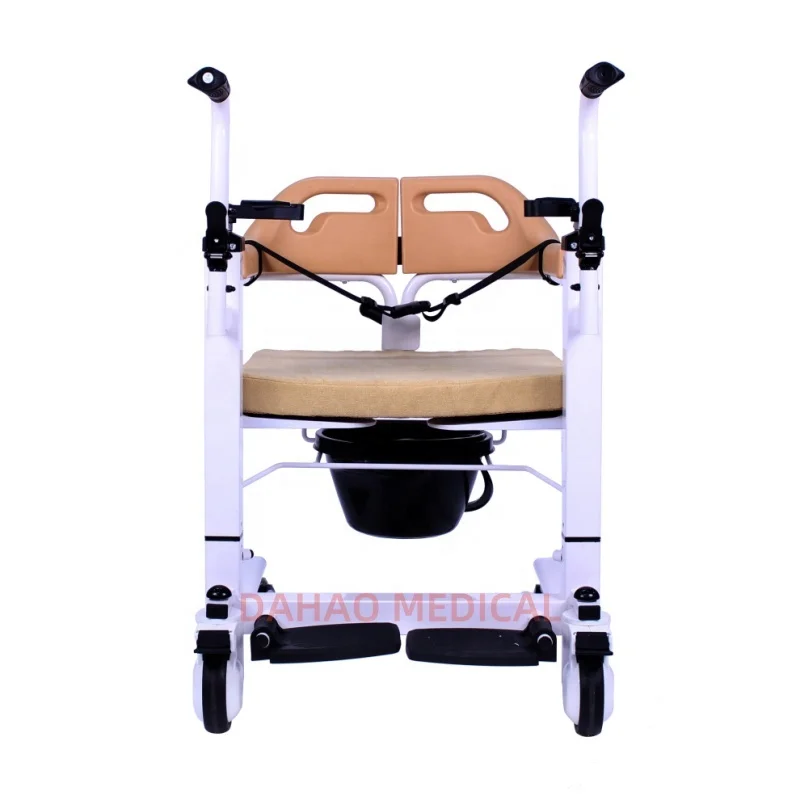 Old People Product  Car Bedside Toilet Patient Lift Commode Steel Manual Transfer Chair for Disabled